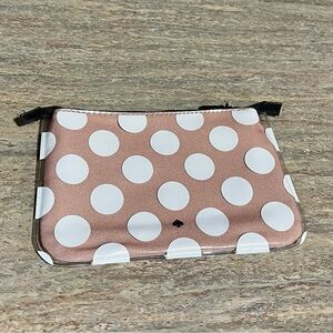 Kate Spade ♠️ Jumbo Pink Polka Dot Pouch/ Pencil Case